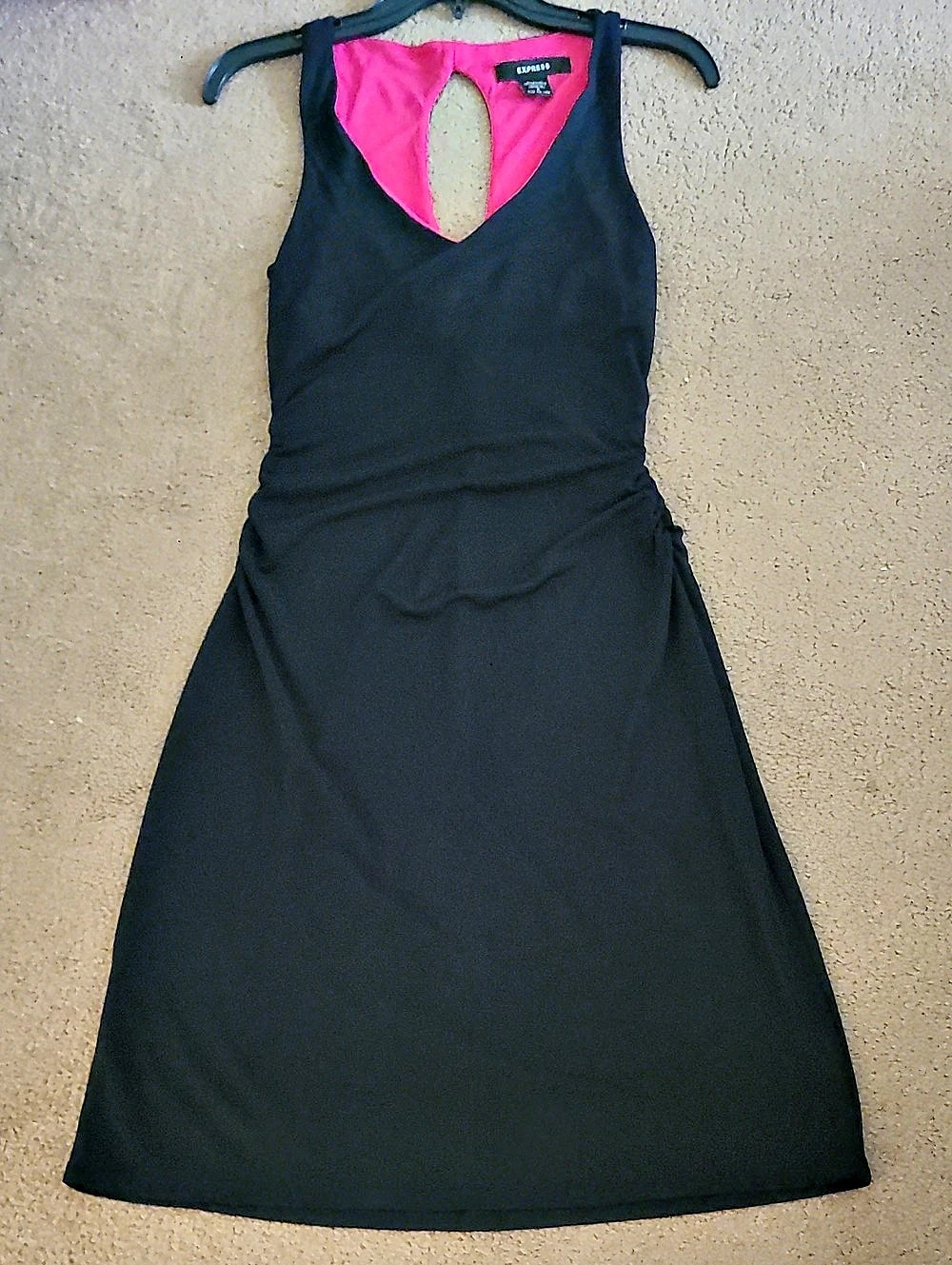 Express Black & Pink Mini Dress Size 4 Like New